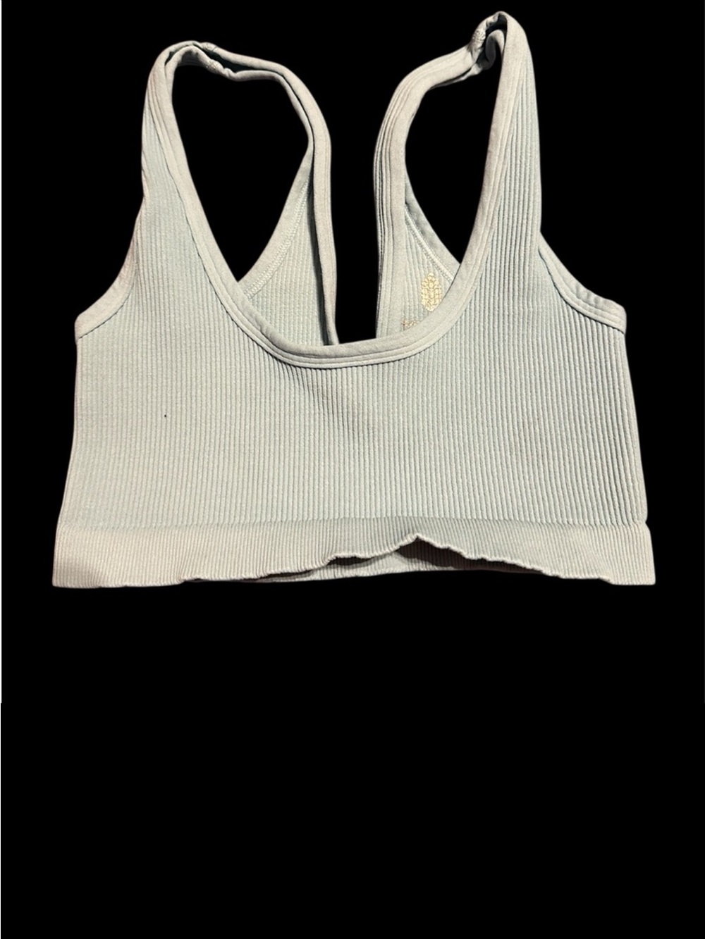 Free People Ribbed Tank Top in Dusty Blue